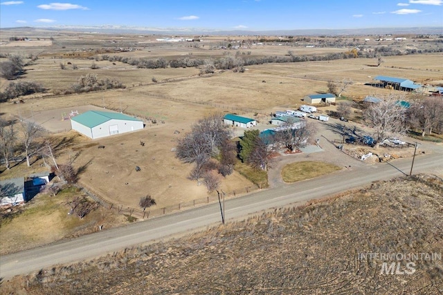 bird's eye view featuring a rural view