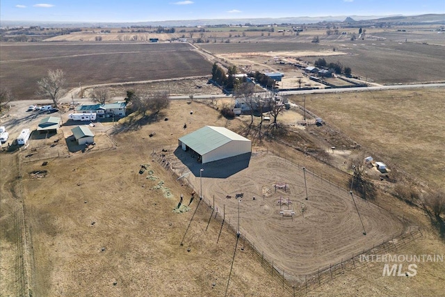 bird's eye view featuring a rural view