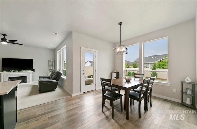 5094 W Avilla Dr, Meridian, ID 83646 - dining room with healthy amount of natural light, light wood finished floors, and baseboards