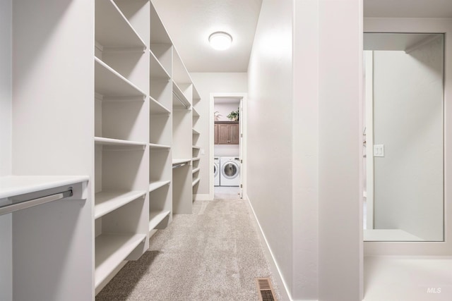 1071 W Rose Quartz St, Kuna, ID 83634 - spacious closet with washing machine and clothes dryer and carpet flooring