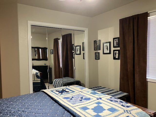 bedroom with a closet