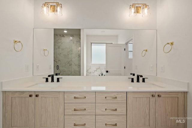 1724 Black Elm, Star, ID 83669 - full bath featuring double vanity and a marble finish shower