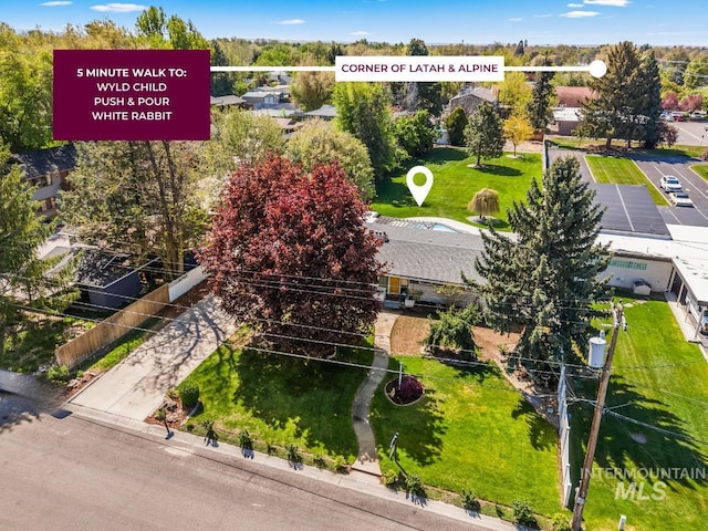 birds eye view of property
