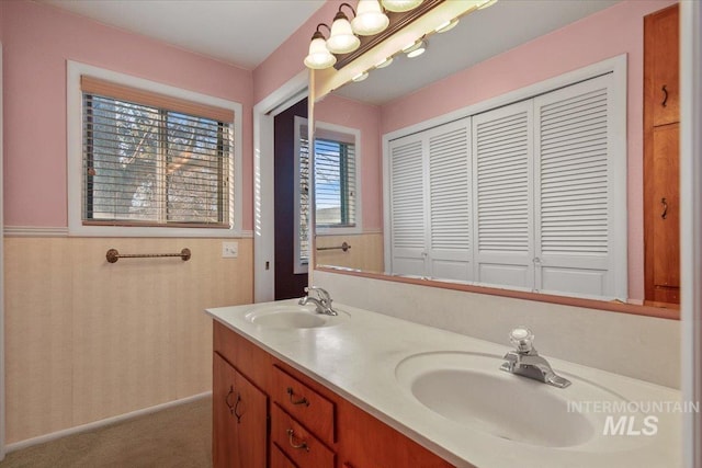 bathroom with vanity