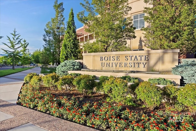 view of community sign