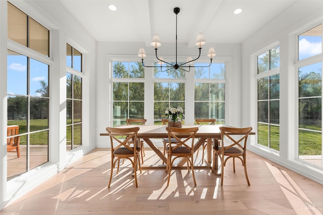 1734 S S Riparian Way, Eagle, ID 83616 - sunroom featuring a chandelier