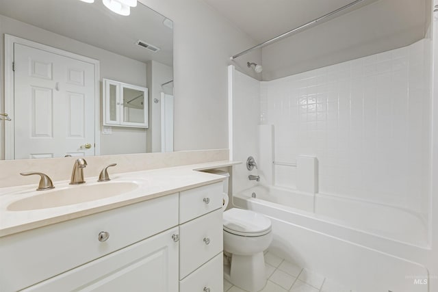 2383 E Lenox Ct, Eagle, ID 83616 - bathroom featuring vanity, tile patterned flooring, toilet, and washtub / shower combination
