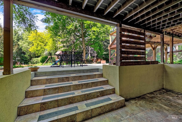 2383 E Lenox Ct, Eagle, ID 83616 - staircase with view of scattered trees