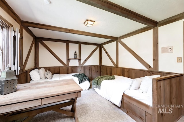 928 N Argyll Dr, Boise, ID 83702 - living area with wood walls and carpet floors