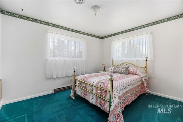 371 Dubois, Twin Falls, ID 83301 - bedroom with carpet floors, baseboards, baseboard heating, and visible vents