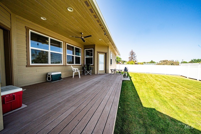 201 E S 10th St, Grangeville, ID 83530 - deck with ceiling fan