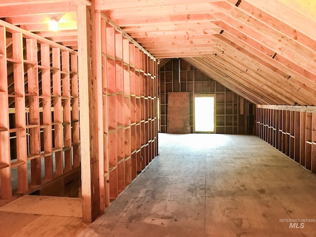 view of attic