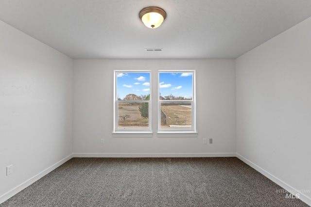 view of carpeted spare room