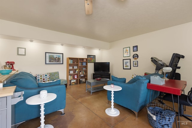 2493 S Skyview Dr, Nampa, ID 83686 - living area with concrete flooring