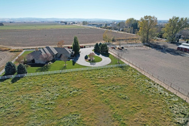 bird's eye view featuring a rural view