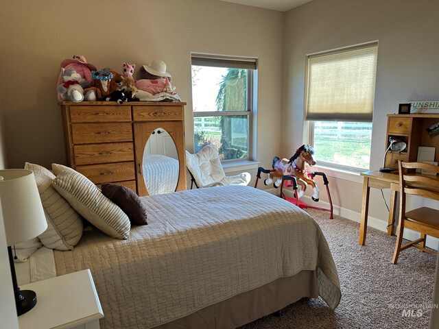 view of carpeted bedroom