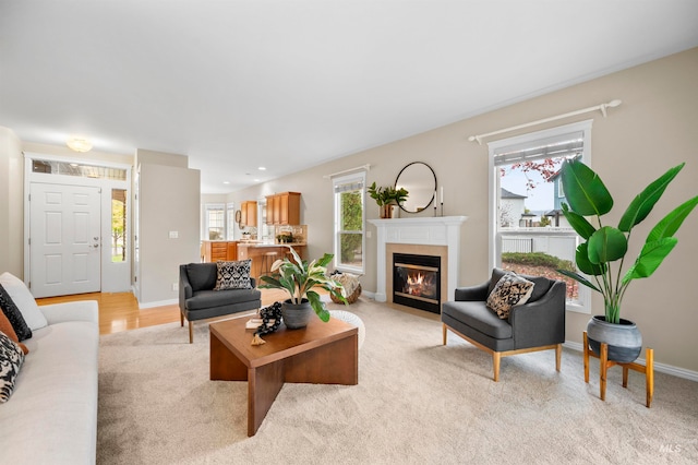 view of carpeted living room