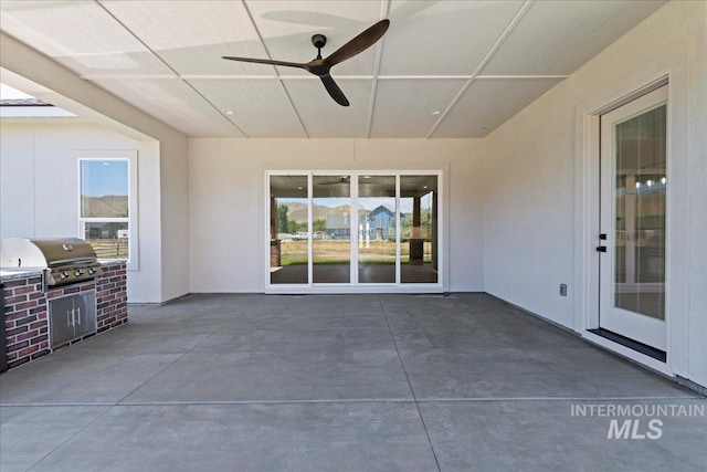 1360 Jordan Ln, Emmett, ID 83617 - view of patio with a ceiling fan and area for grilling
