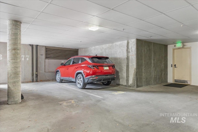 view of parking garage