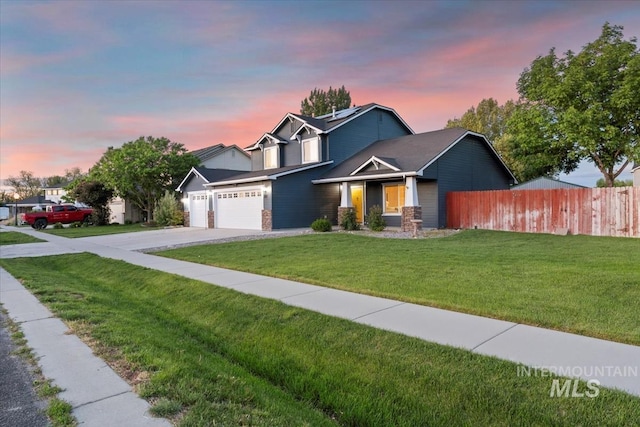 80 Cobblestone Ct, Middleton, ID 83644 - view of front of property with an attached garage, driveway, and stone siding