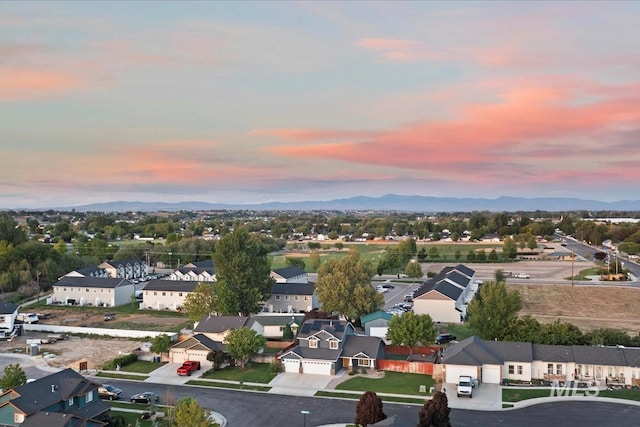 80 Cobblestone Ct, Middleton, ID 83644 - aerial view at dusk of a residential view and a mountain view