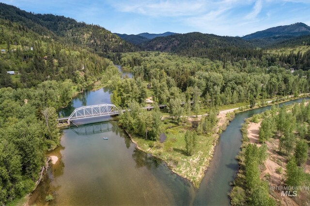 828 W Fork Eagle Creek Rd, Wallace, ID 83873 - aerial view of a forest and a water and mountain view