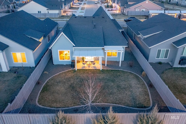 drone / aerial view featuring a residential view