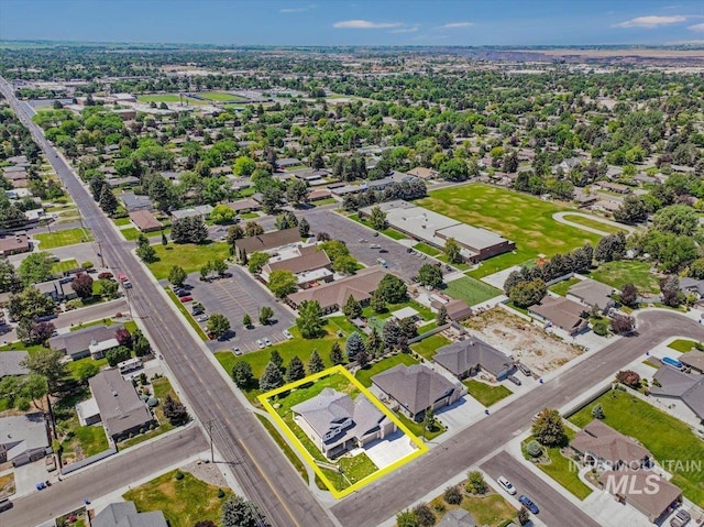 505 Stonehedge Loop, Twin Falls, ID 83301 - aerial view of residential area with property parcel outlined