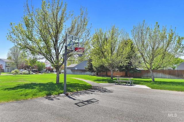 view of basketball court featuring community basketball court