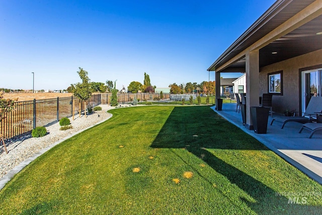 view of yard with a patio