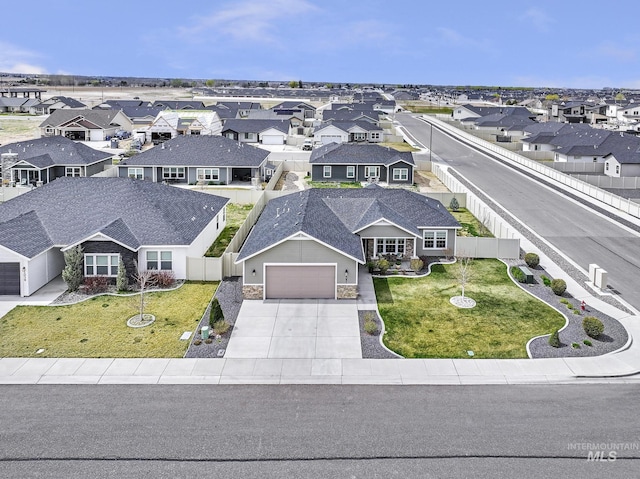 aerial view featuring a residential view