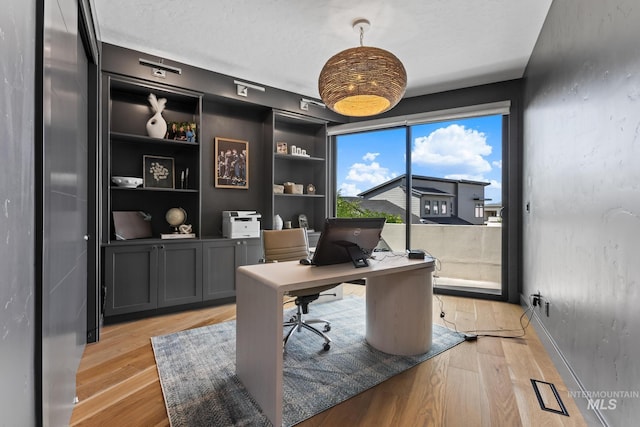 885 E Joplin Ln, Eagle, ID 83616 - office area featuring light wood-style floors and built in shelves