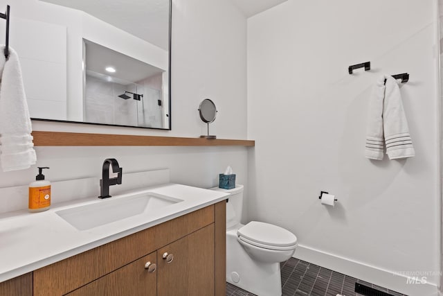 885 E Joplin Ln, Eagle, ID 83616 - full bath with vanity, a tile shower, and tile patterned floors