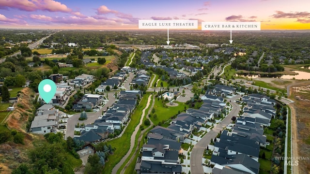 885 E Joplin Ln, Eagle, ID 83616 - aerial view at dusk of a residential view