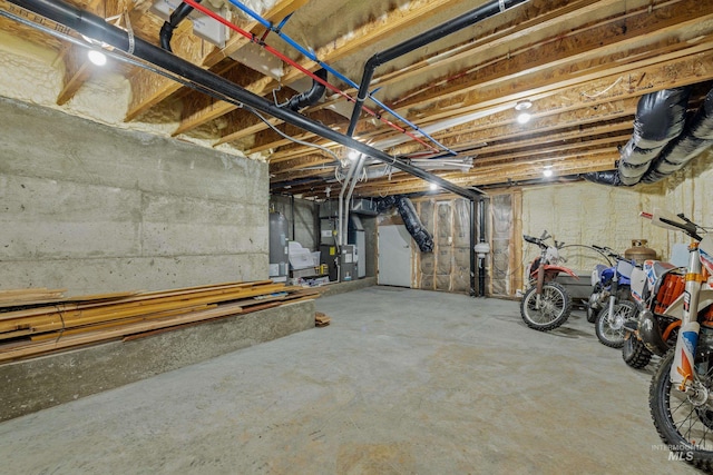 3383 Ridge Dr, Mccall, ID 83638 - unfinished below grade area with heating unit and water heater