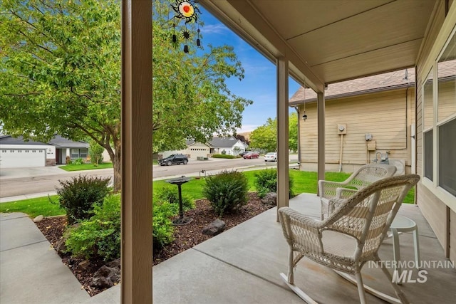 view of patio / terrace with covered porch