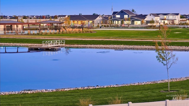 4875 N Glenrock Ave, Meridian, ID 83646 - view of swimming pool with a water view and a residential view