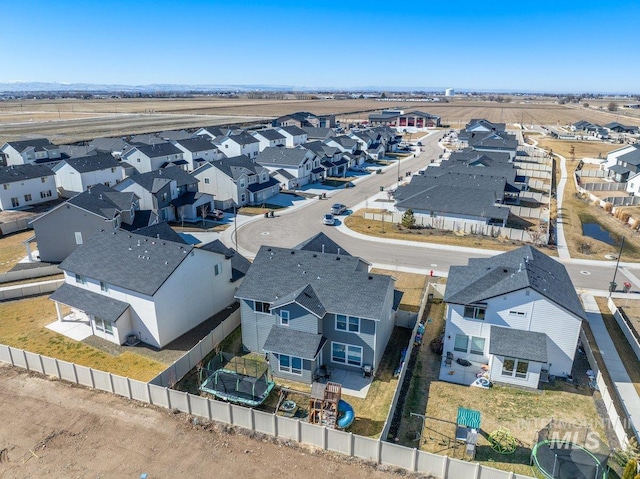 drone / aerial view with a residential view