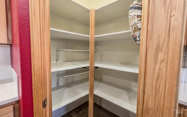 view of storage area