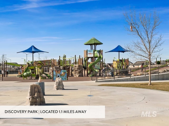 community playground with fence