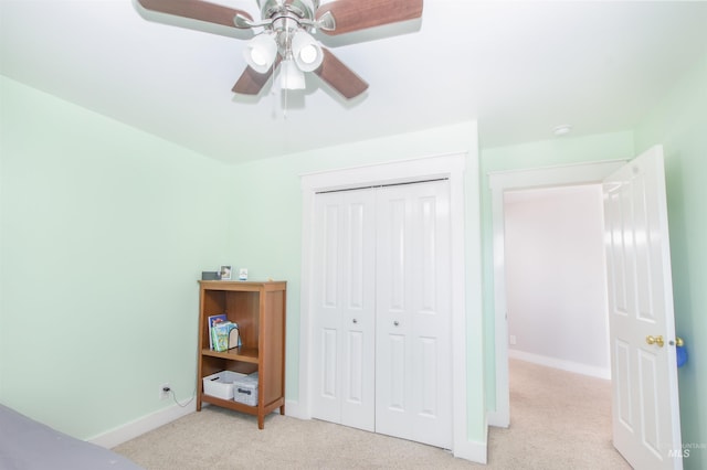 6174 N Queensbury Pl, Boise, ID 83713 - carpeted bedroom with a closet, baseboards, and ceiling fan