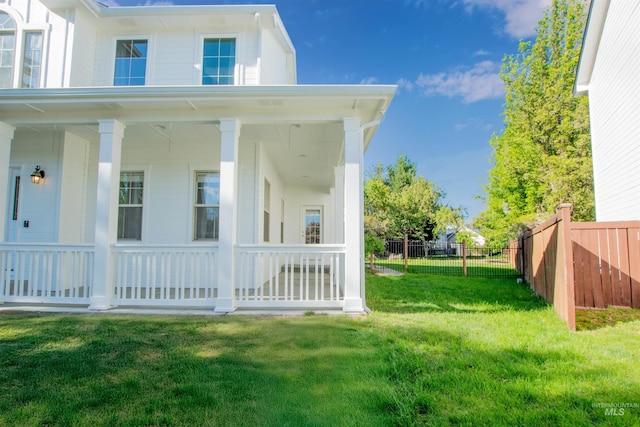 6174 N Queensbury Pl, Boise, ID 83713 - view of yard with covered porch