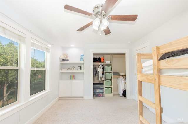 6174 N Queensbury Pl, Boise, ID 83713 - unfurnished bedroom with a closet, light colored carpet, ceiling fan, and baseboards