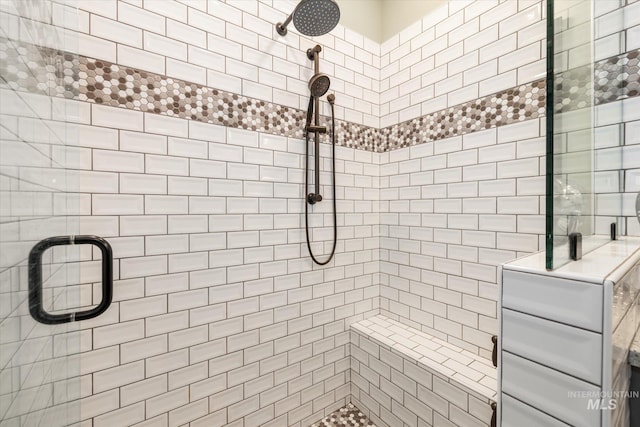 full bathroom with a stall shower