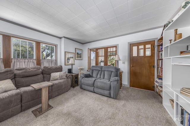 300 N 10th St, Payette, ID 83661 - carpeted living area featuring ornamental molding