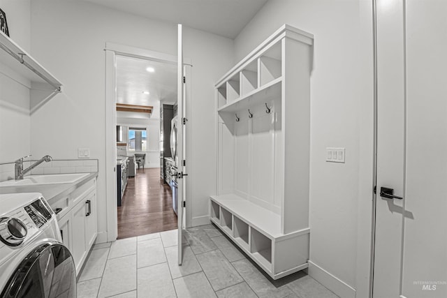 interior space with a sink