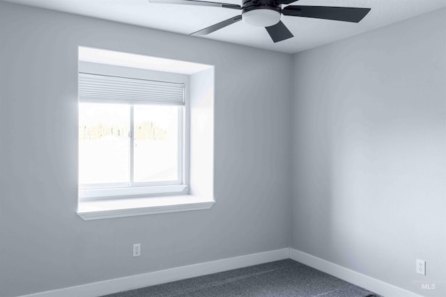 unfurnished room featuring ceiling fan