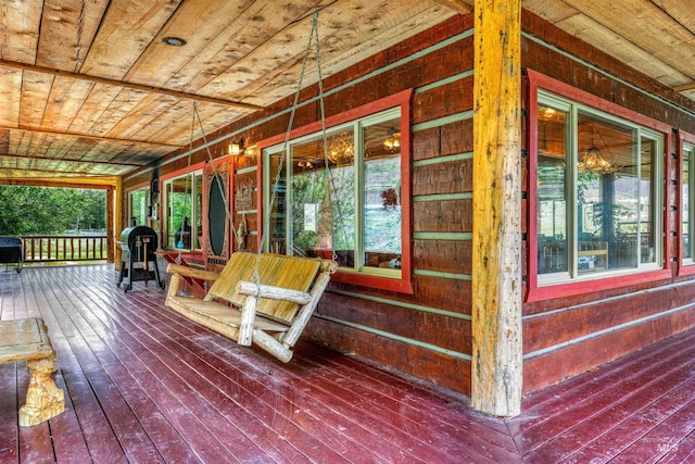 view of wooden terrace