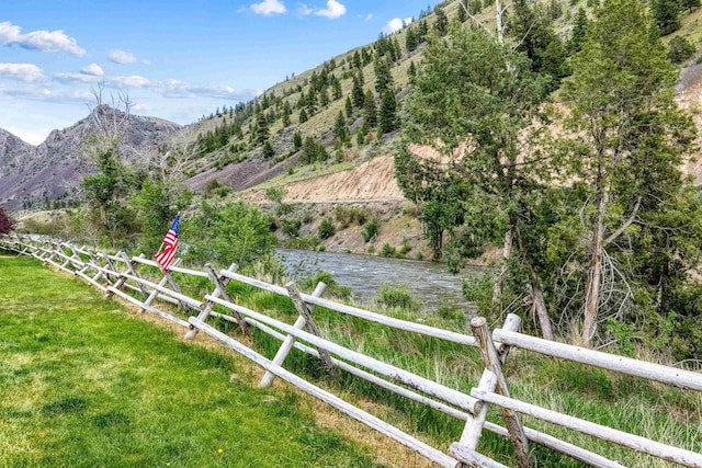 property view of mountains with a rural view