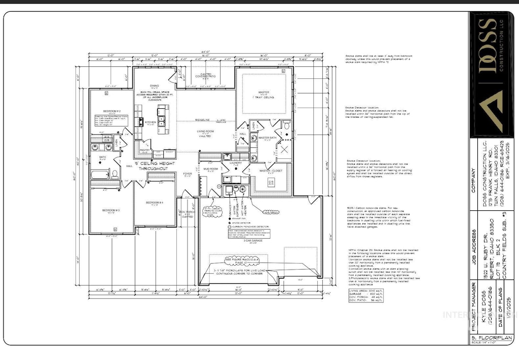 1552 W Ruby, Rupert, ID 83350 - view of floor plan / room layout